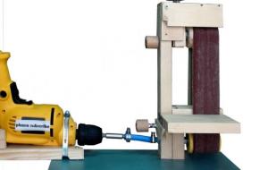 Drill Powered Belt Sander making 