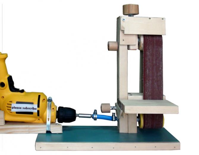 Drill Powered Belt Sander making  için görsel